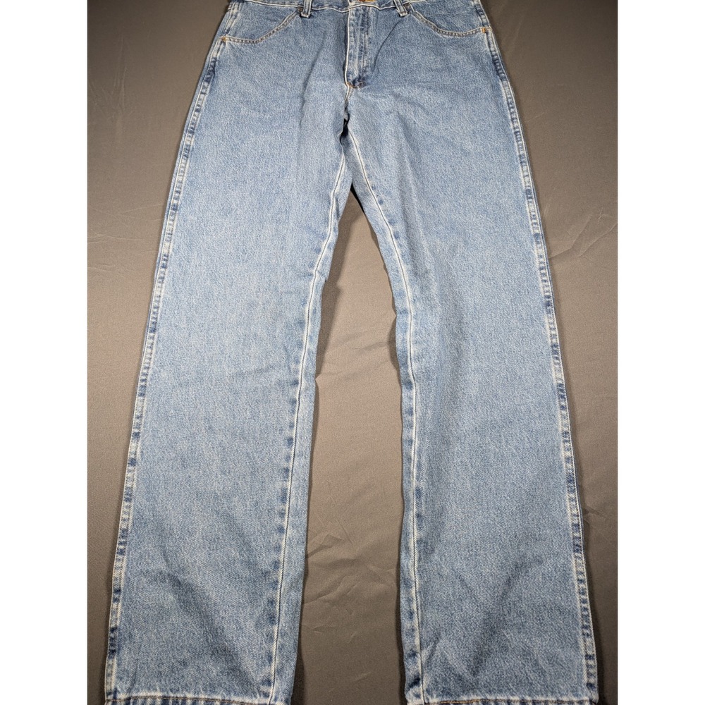 Rustler Mens Regular Fit Straight Leg Light Wash Denim Jeans 36x34 87619SW